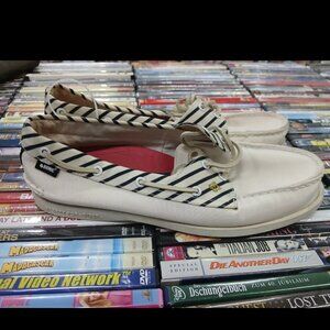 ⚓ Sperry Bionic 2-Eye Boat Shoes Women’s 9 Striped Nautical Slip-On Flats R $100